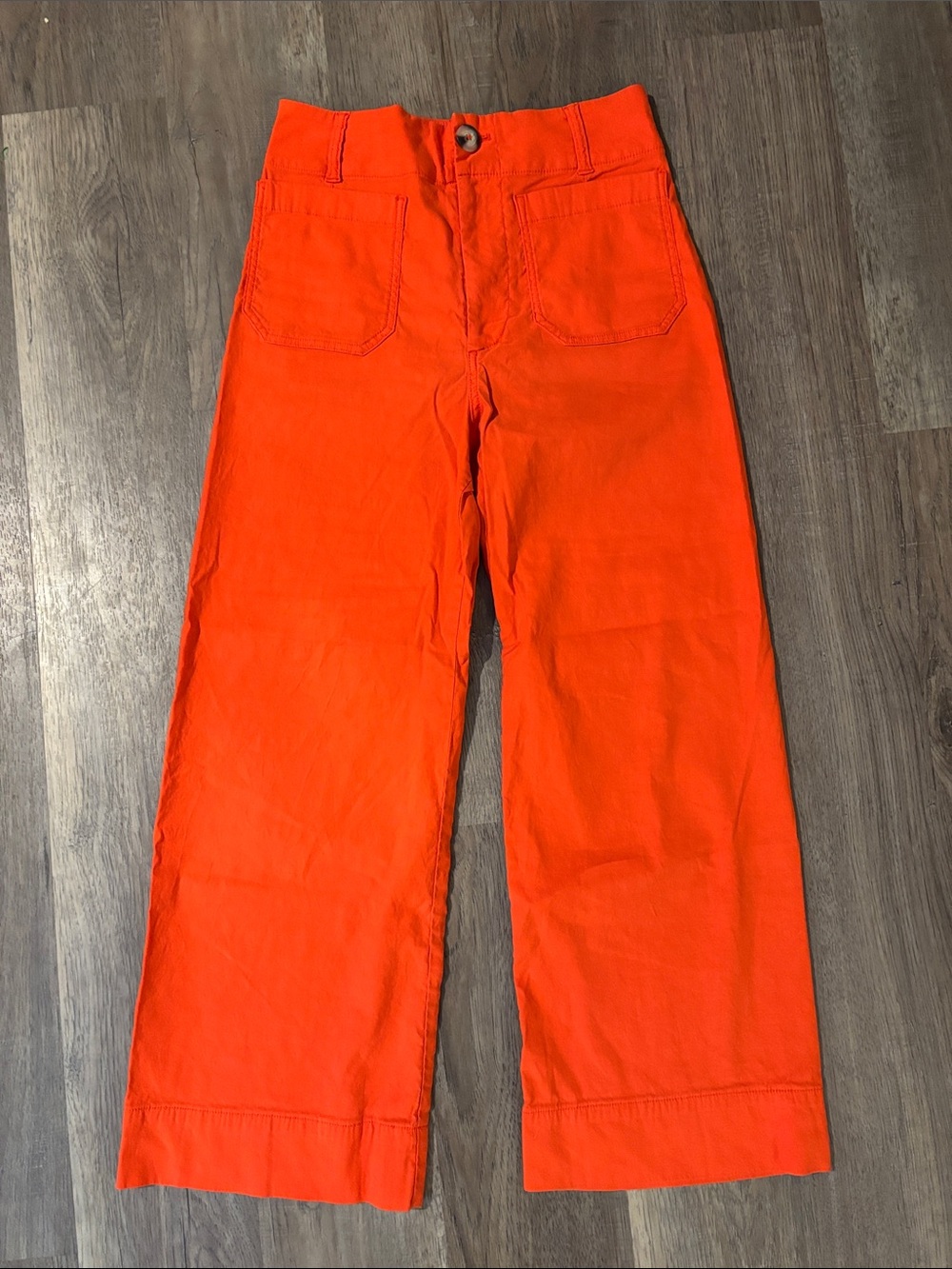 Maeve Colette Orange Wide Leg Jeans Size 27